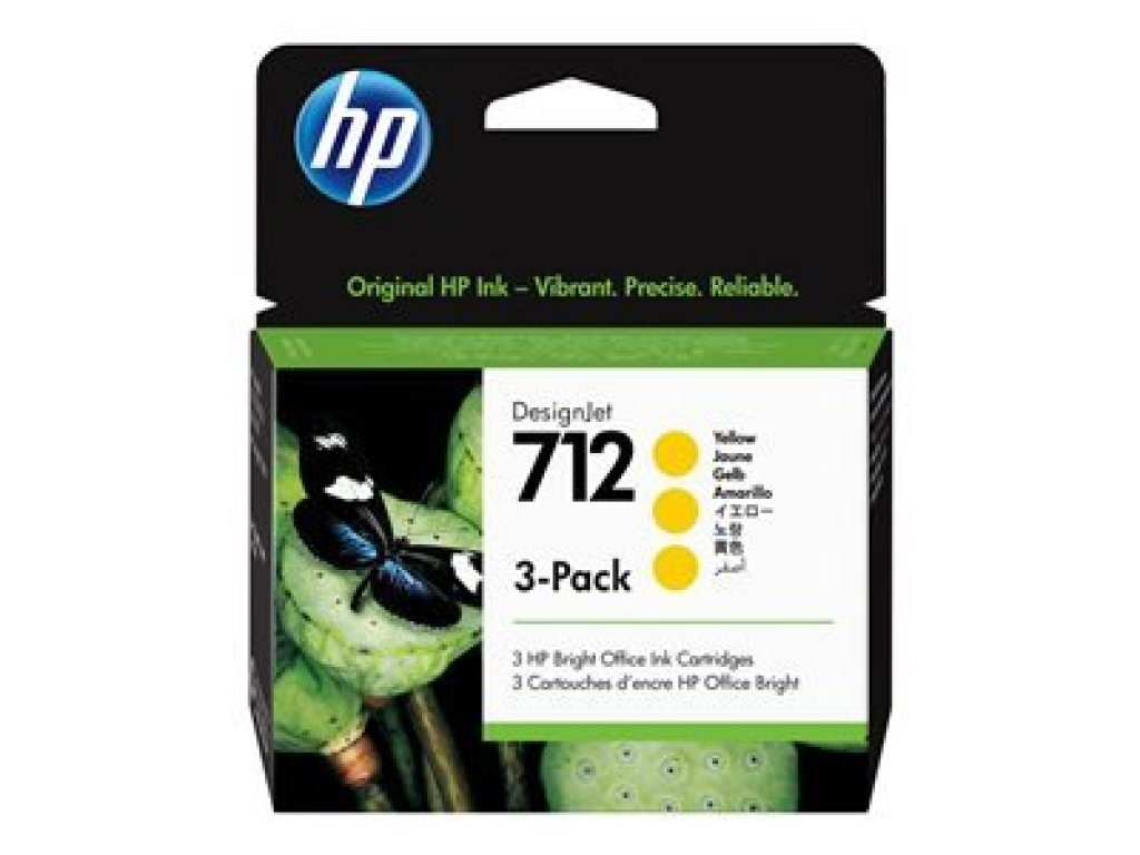 HP cartridge č. 712, yellow triple pack (3ED79A)
