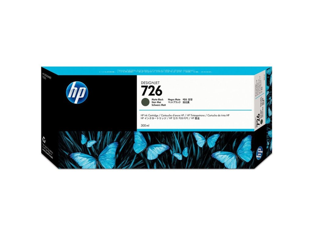 HP cartridge č. 726, matte black (CH575A)