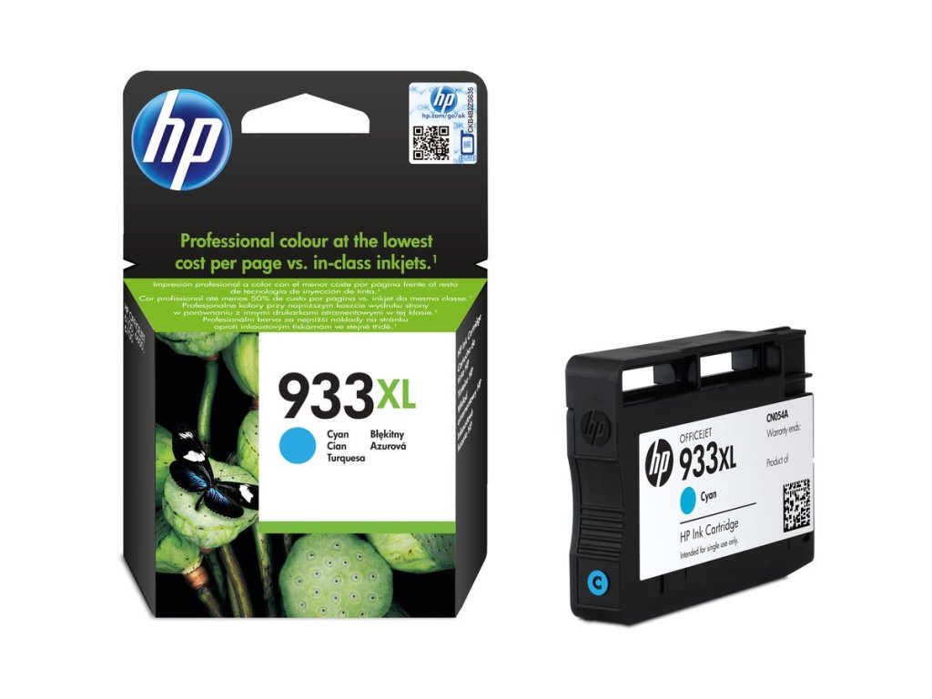 HP cartridge č. 933XL, cyan (CN054AE)
