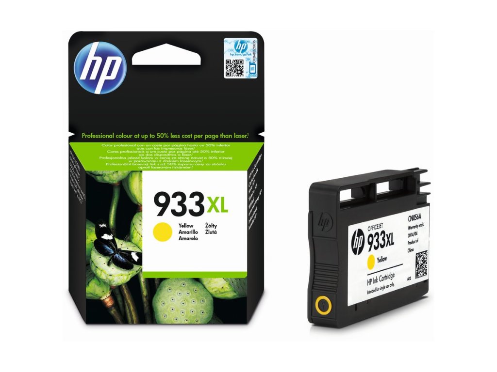 HP cartridge č. 933XL, yellow (CN056AE)
