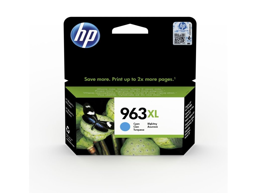 HP cartridge č. 963, cyan (3JA27AE)