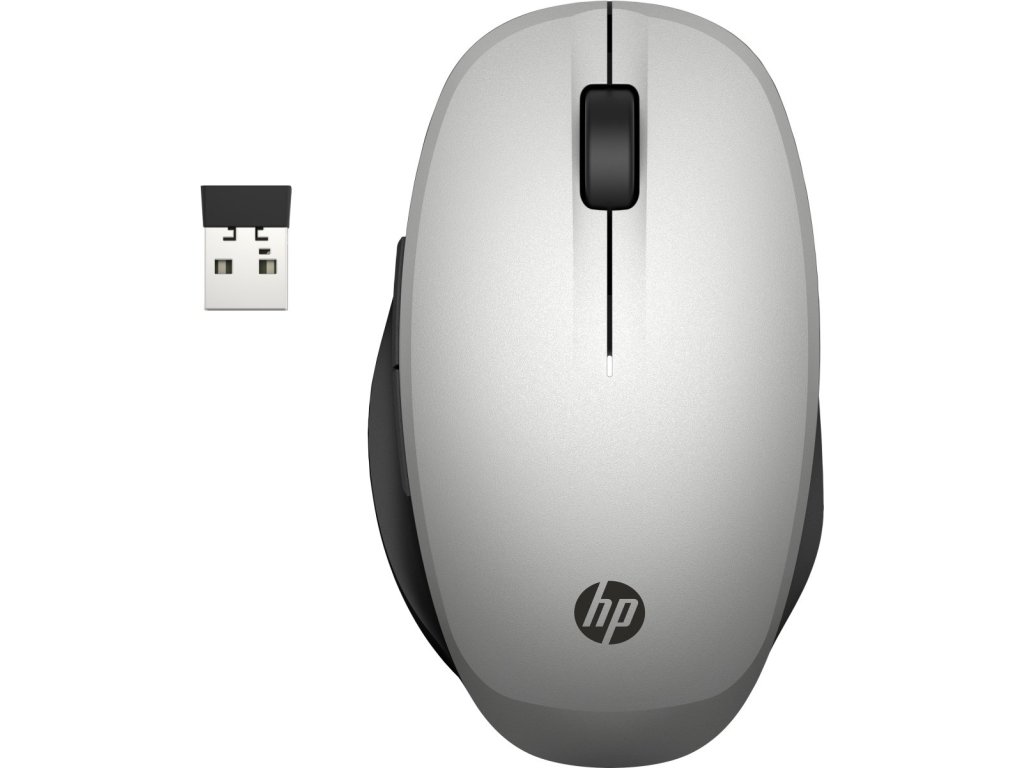 HP Dual Mode Silver Mouse 300 (6CR72AA#ABB)