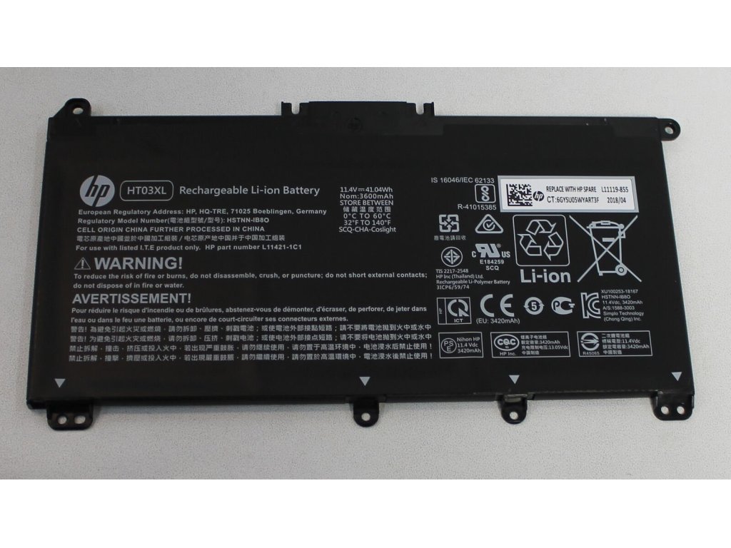 HP HT03XL Baterie Main Battery Pack (L11119-855)