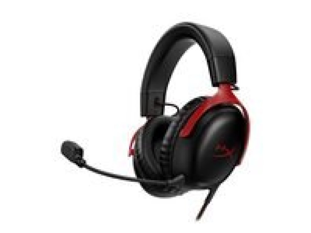 HP HyperX Cloud III/ANC/Jack/Drát/černá-červená (727A9AA)