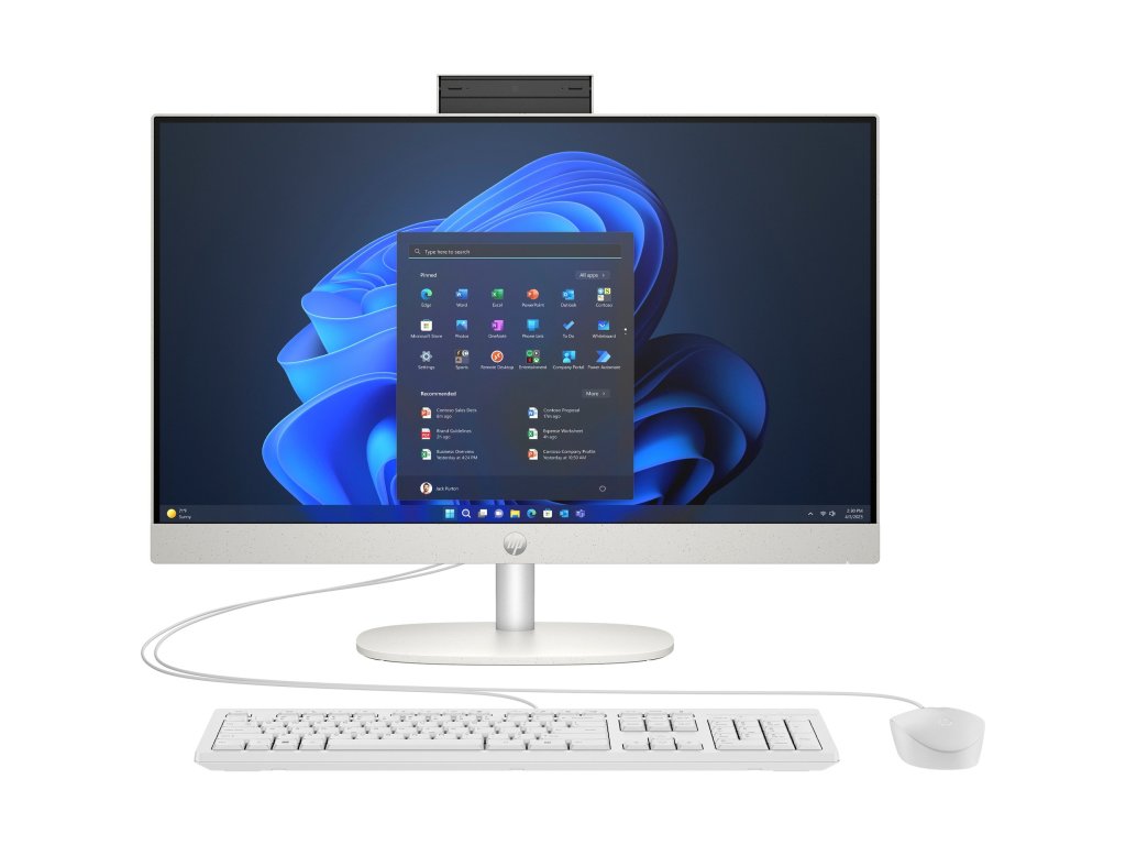 HP ProOne 245 G10 - 23,8", R3-7320U, 8GB RAM, 512GB SSD, AMD int, Windows 11 Home, White (937D7EA#BCM)