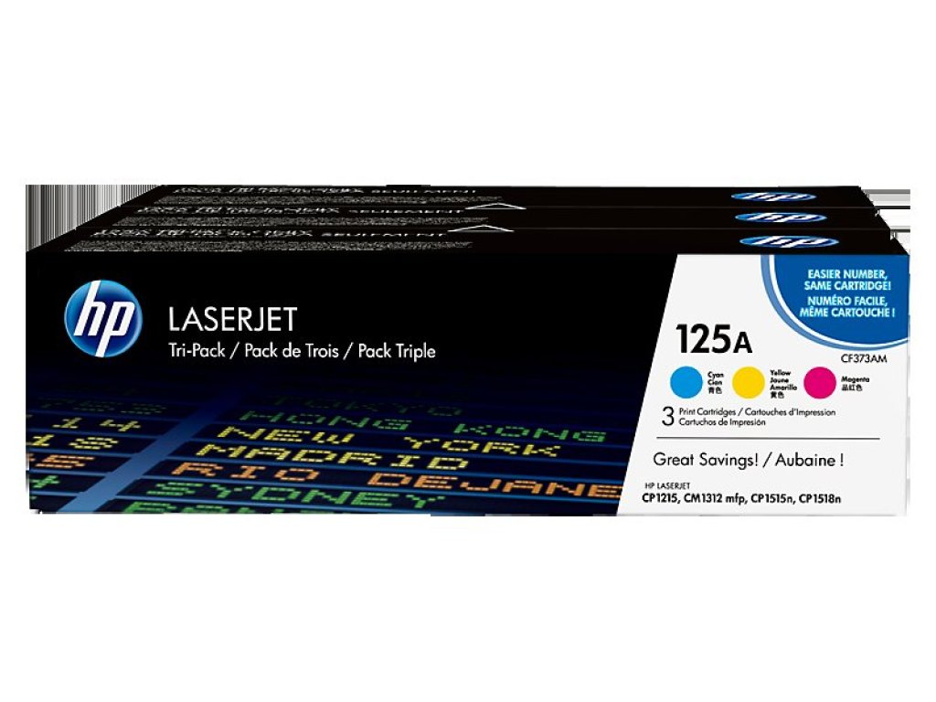 HP toner č. 125A, CMY (CF373AM)