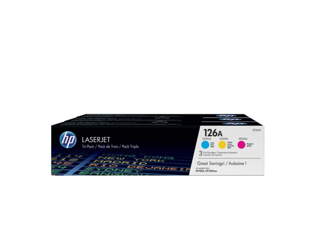 HP toner č. 126A, CMY (CF341A)