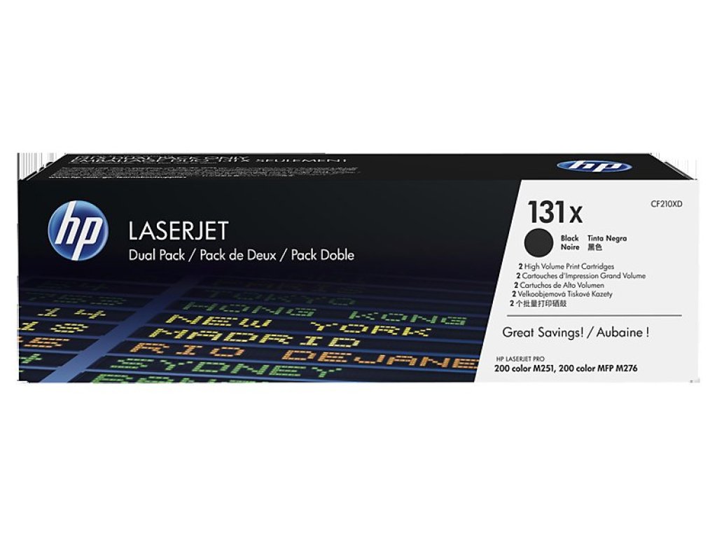 HP toner č. 131X, black (CF210XD)