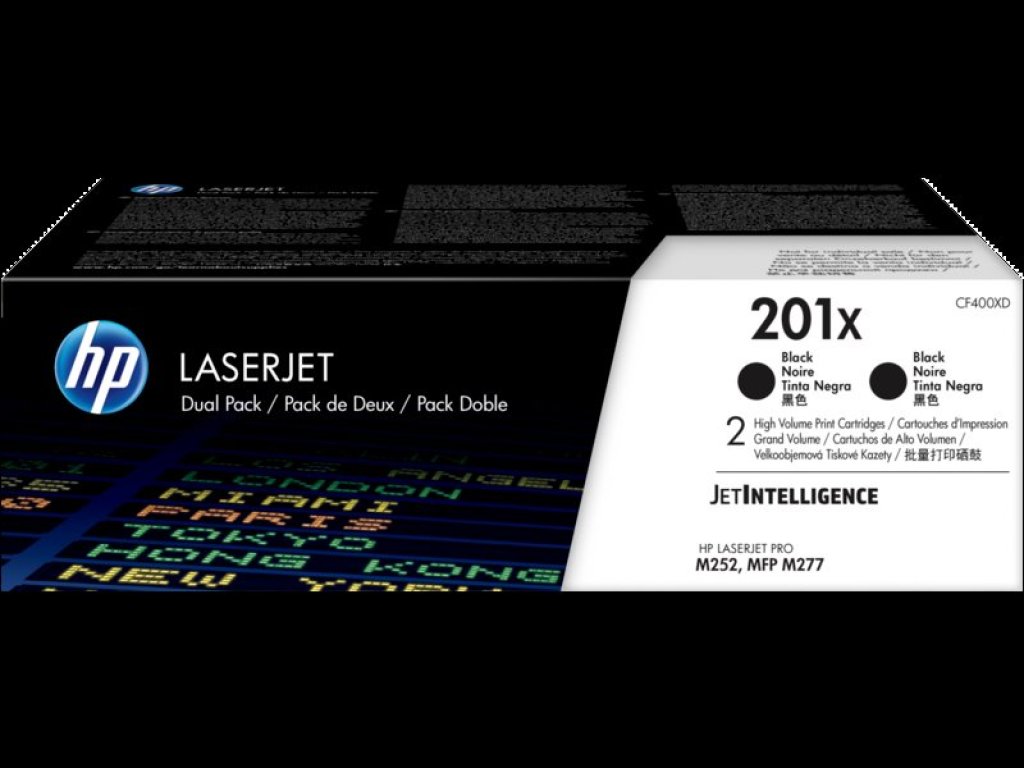HP toner č. 201X, black (CF400XD)