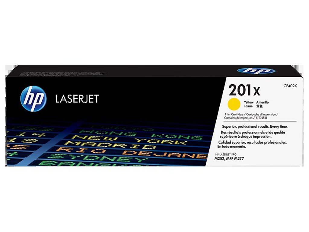 HP toner č. 201X, yellow (CF402X)