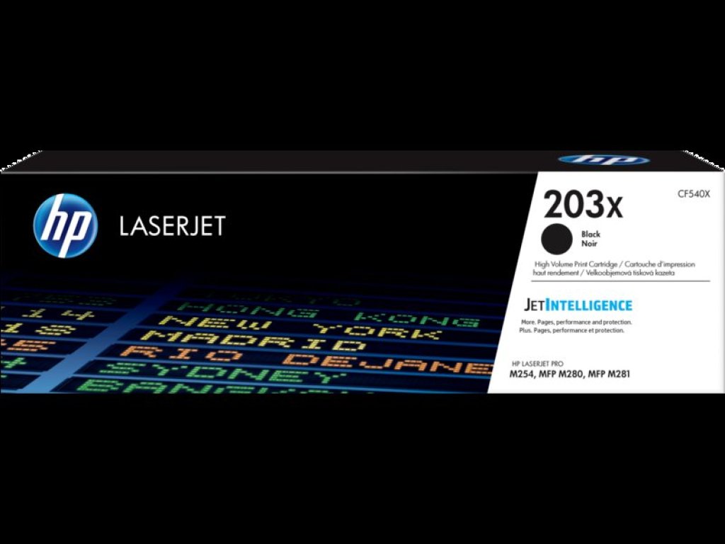 HP toner č. 203X, black (CF540X)
