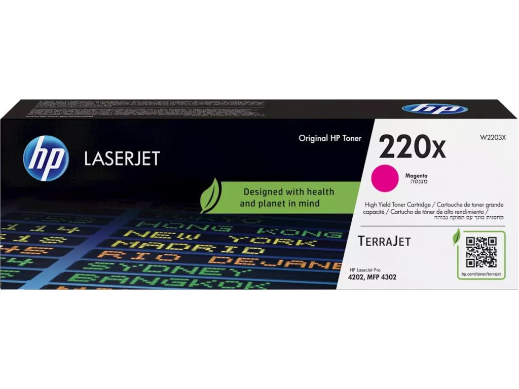 HP toner č.220X, purpurová (W2203X)