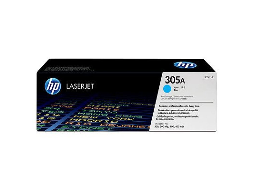 HP toner č. 305A, cyan (CE411A)