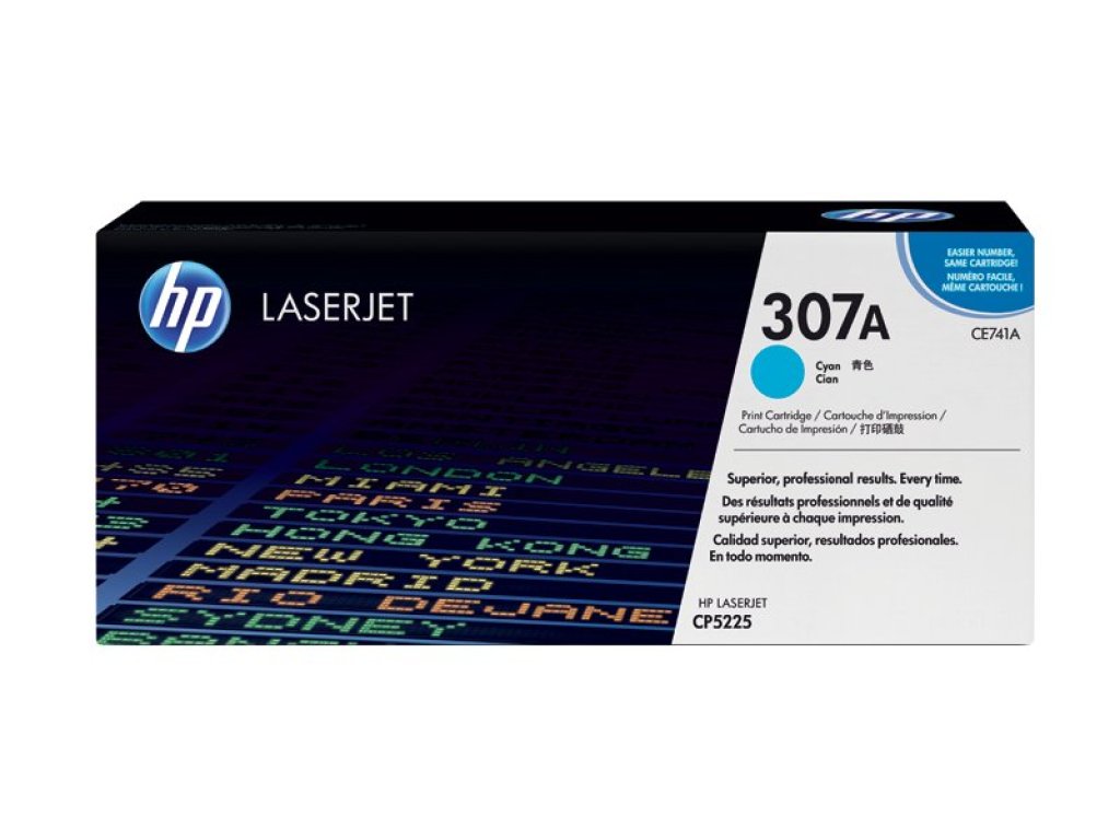 HP toner č. 307A, cyan (CE741A)
