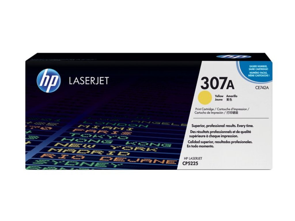 HP toner č. 307A, yellow (CE742A)