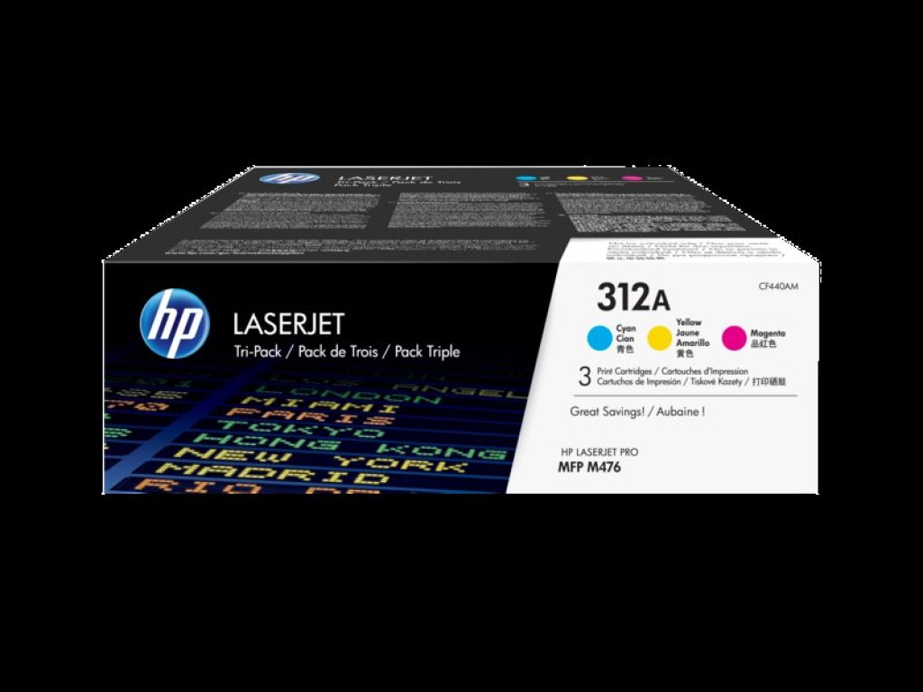 HP toner č. 312A, CMY (CF440AM)