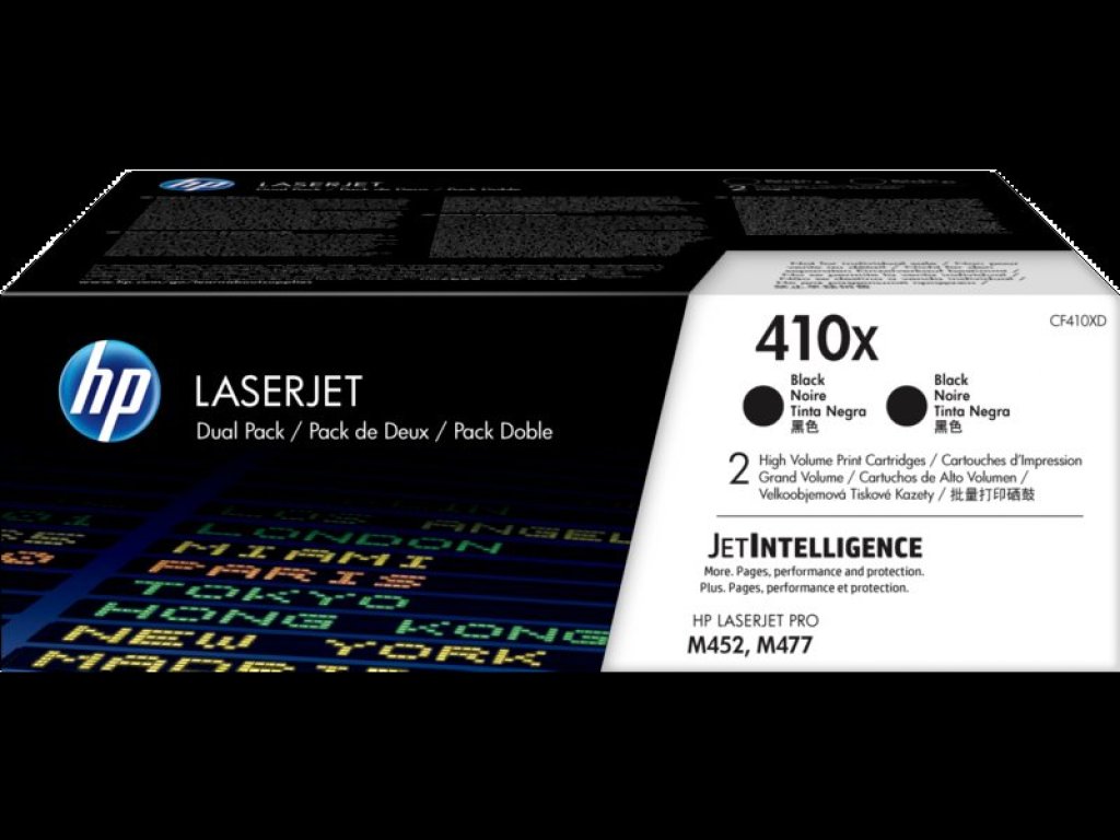 HP toner č. 410X, black CF410XD