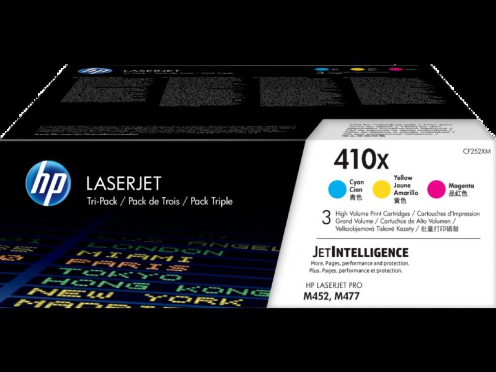 HP toner č. 410X, CMY (CF252XM)