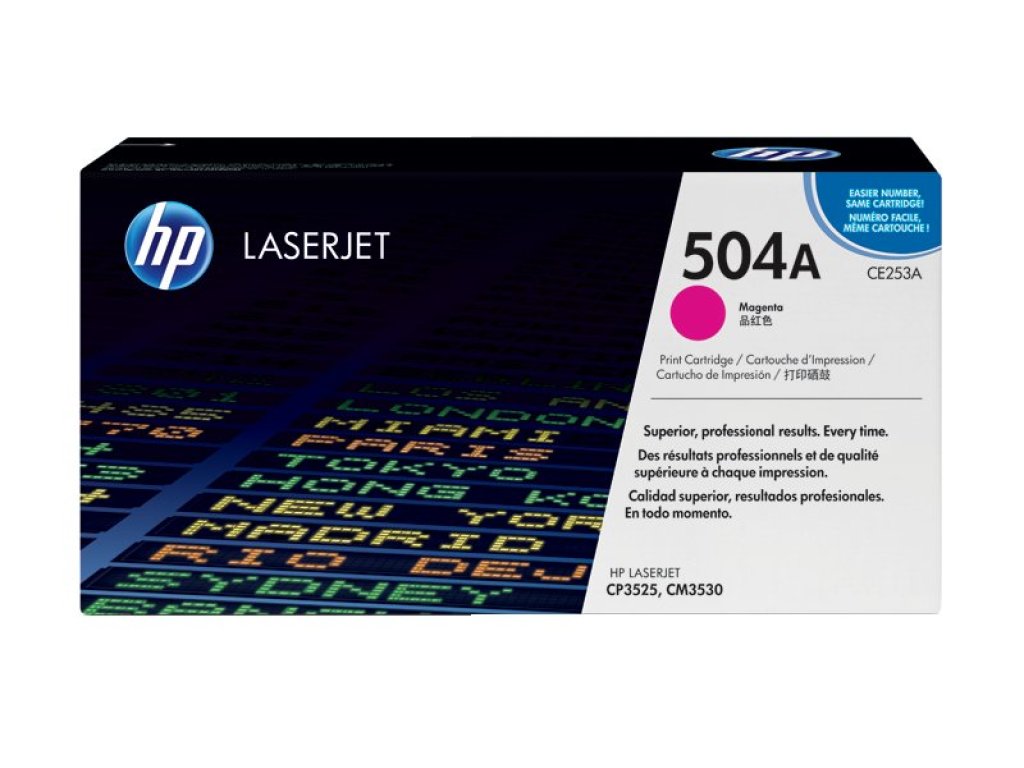 HP toner č. 504A, magenta (CE253A)