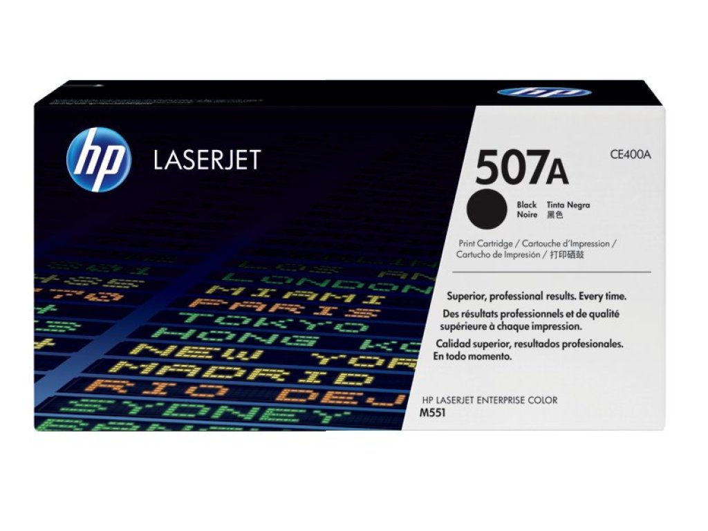 HP toner č. 507A, black (CE400A)