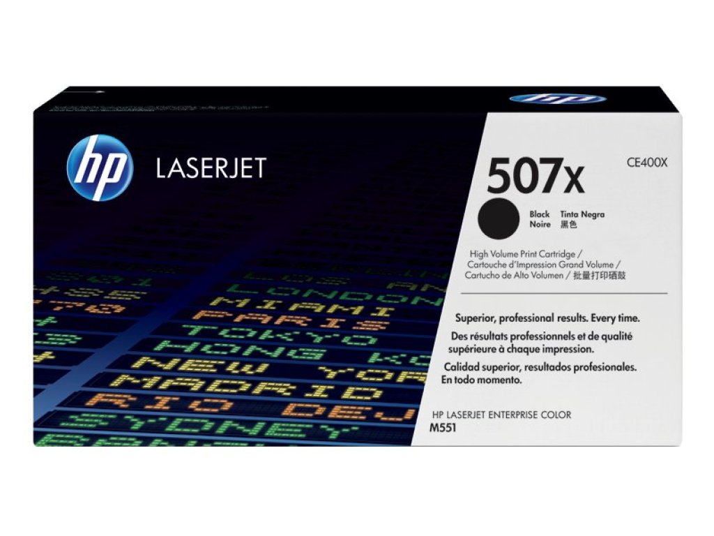 HP toner č. 507X, black (CE400X)