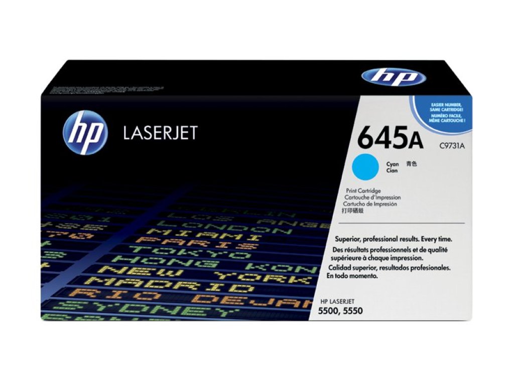 HP toner č. 645A, cyan (C9731A)