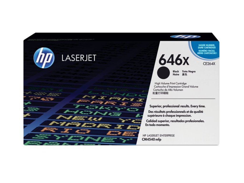 HP toner č. 646X, black (CE264X)