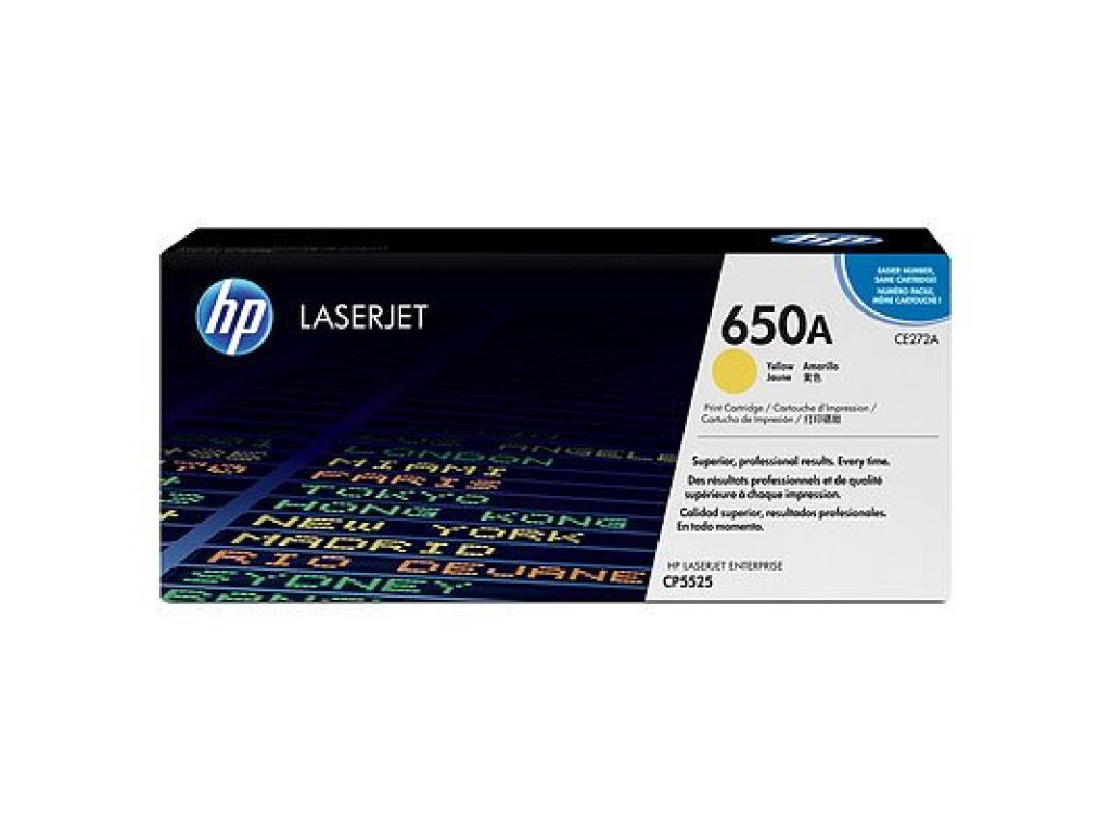 HP toner č. 650A, yellow (CE272A)