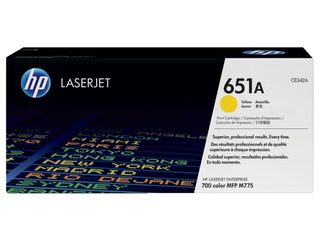 HP toner č. 651A, yellow (CE342A)