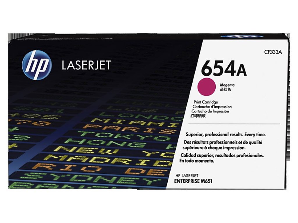 HP toner č. 654A, magenta (CF333A)