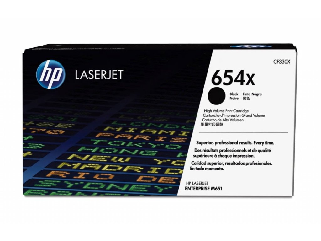 HP toner č. 654X, black (CF330X)