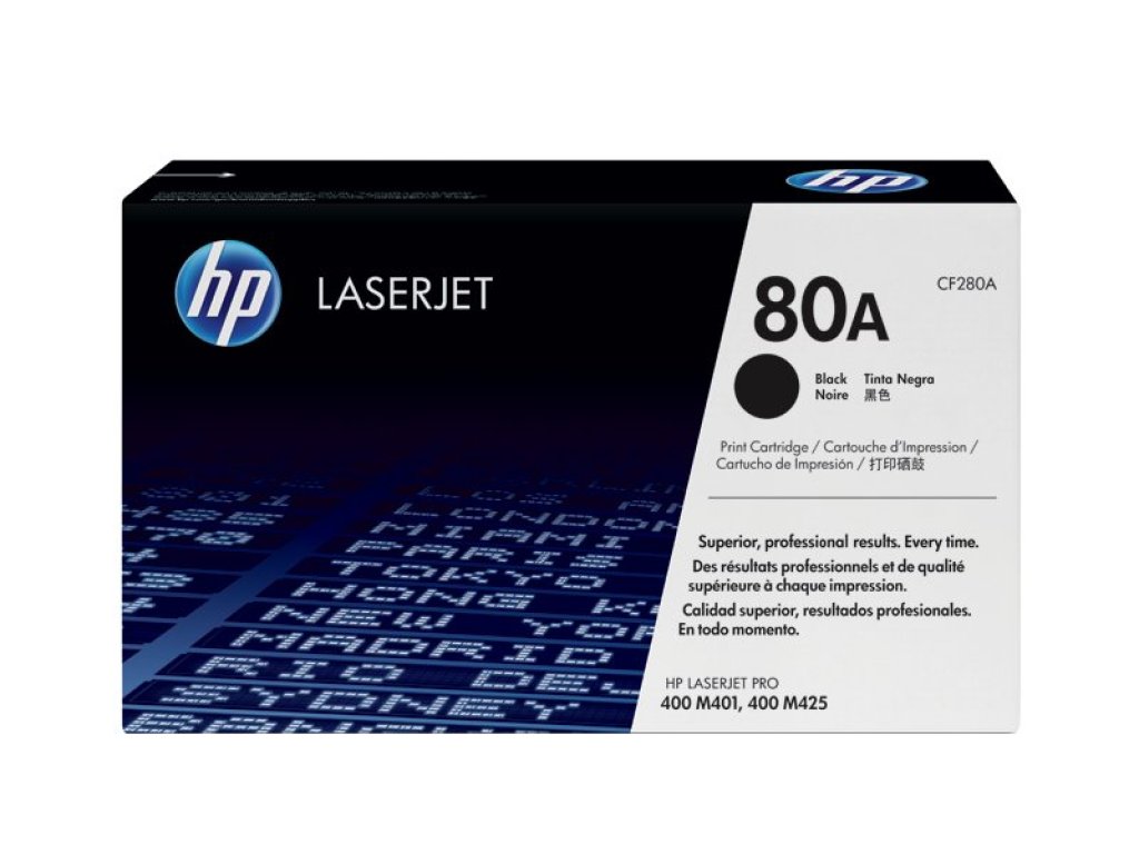 HP toner č. 80A, black (CF280A)
