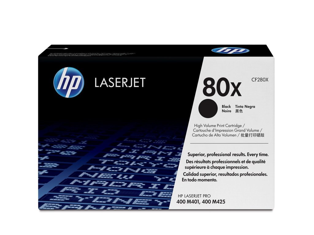 HP toner č. 80X, black (CF280X)