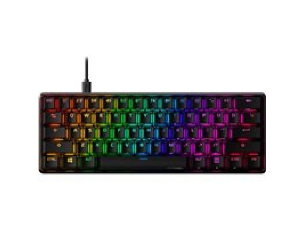 HyperX 60 Alloy Origins AQU/Drátová USB/US layout/černá (56R61AA#ABA)