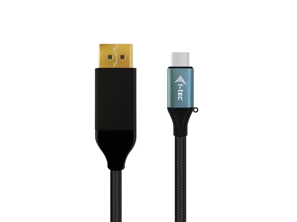 I-TEC kabel USB-DisplayPort, C/Thunderbolt-DisplayPort, M/M, propojovací, 1m, černý, opletený (C31CBLDP60HZ)