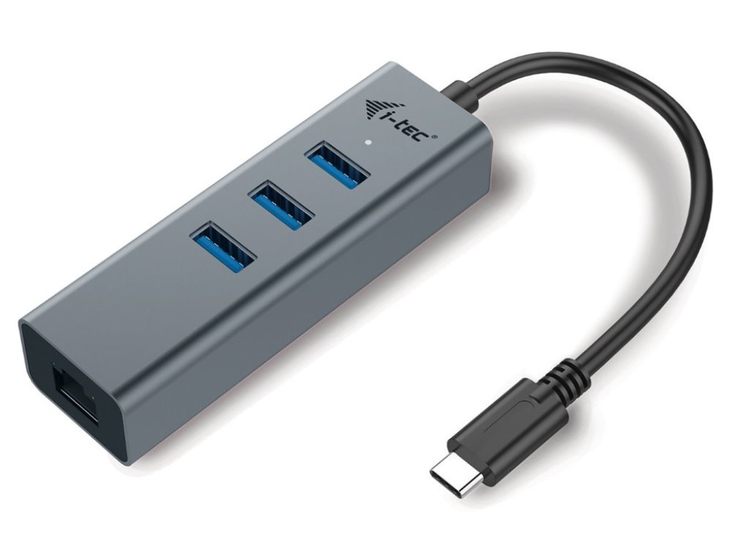 I-TEC USB 3.0 hub + Gigabit Ethernet, C-3xA+RJ45, M/3xF+F (C31METALG3HUB)