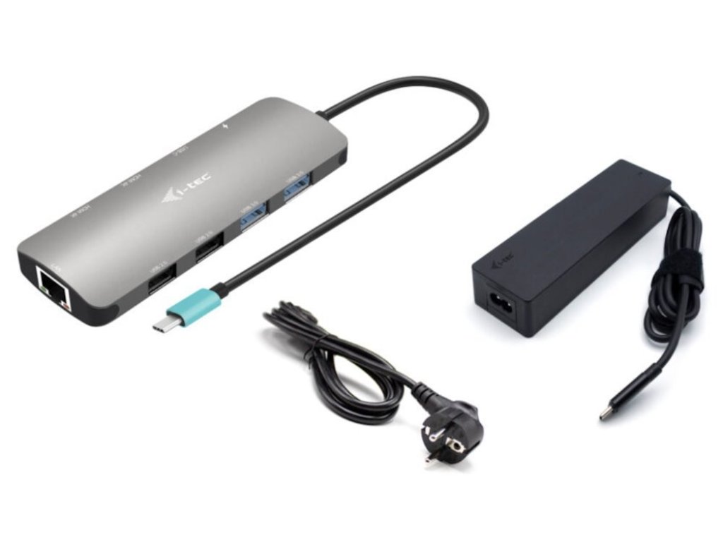 I-TEC USB-C Metal Nano 2x HDMI Docking Station, PD 100W + Charger 100W (C31NANOHDM2D100)