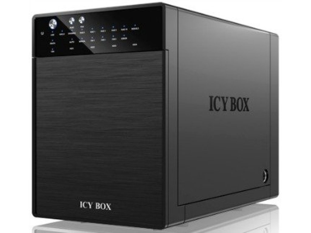 ICY BOX externí box pro 4xHDD 3.5'' USB 3.0, eSATA Host, RAID 0/1/3/5/10, černý