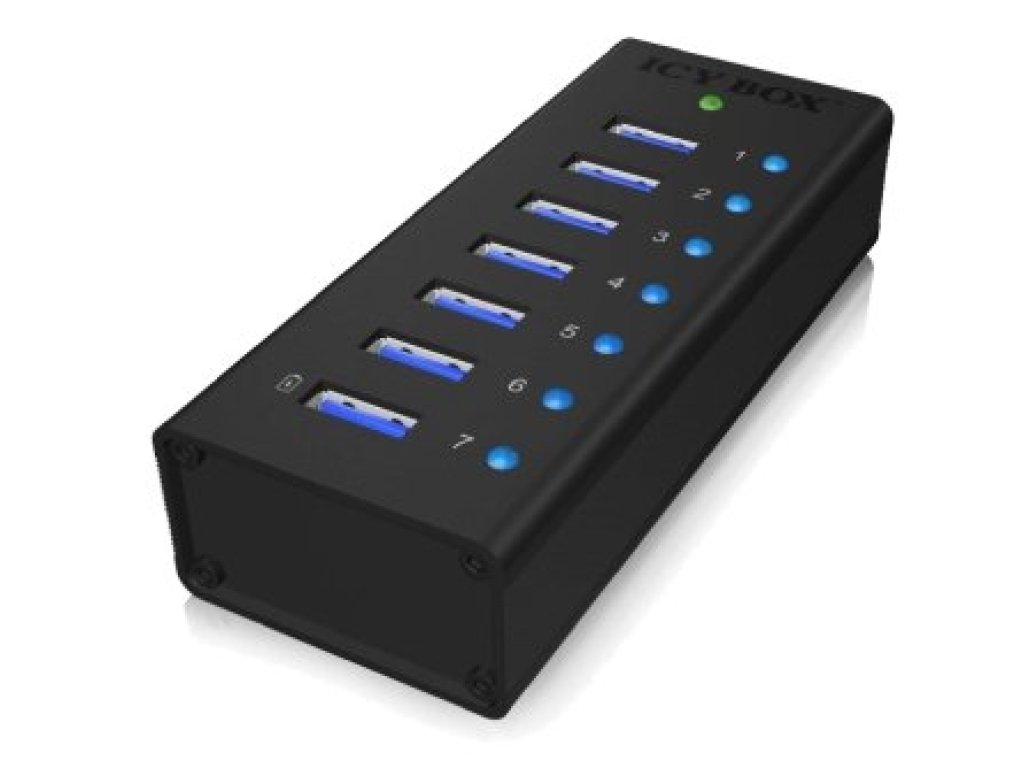 ICYBOX USB 3.0 hub, B micro-7xA, F/7xF (IB-AC618)