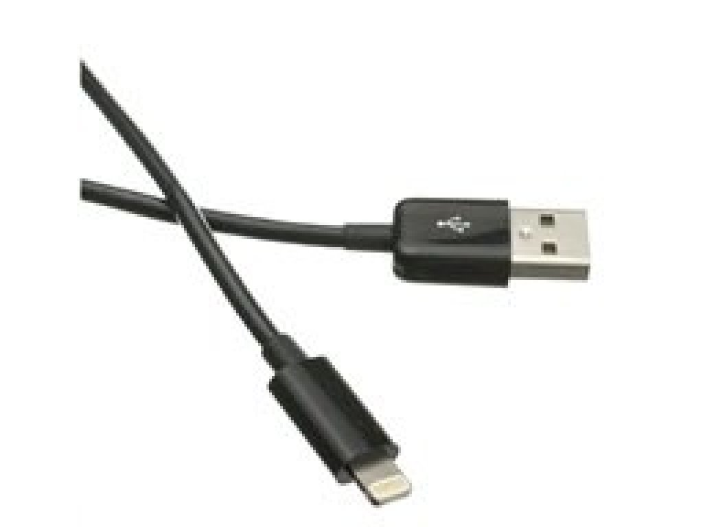Kabel C-TECH USB 2.0 Lightning (IP5 a vyšší) nabíjecí a synchronizacní kabel, 1m, cerný