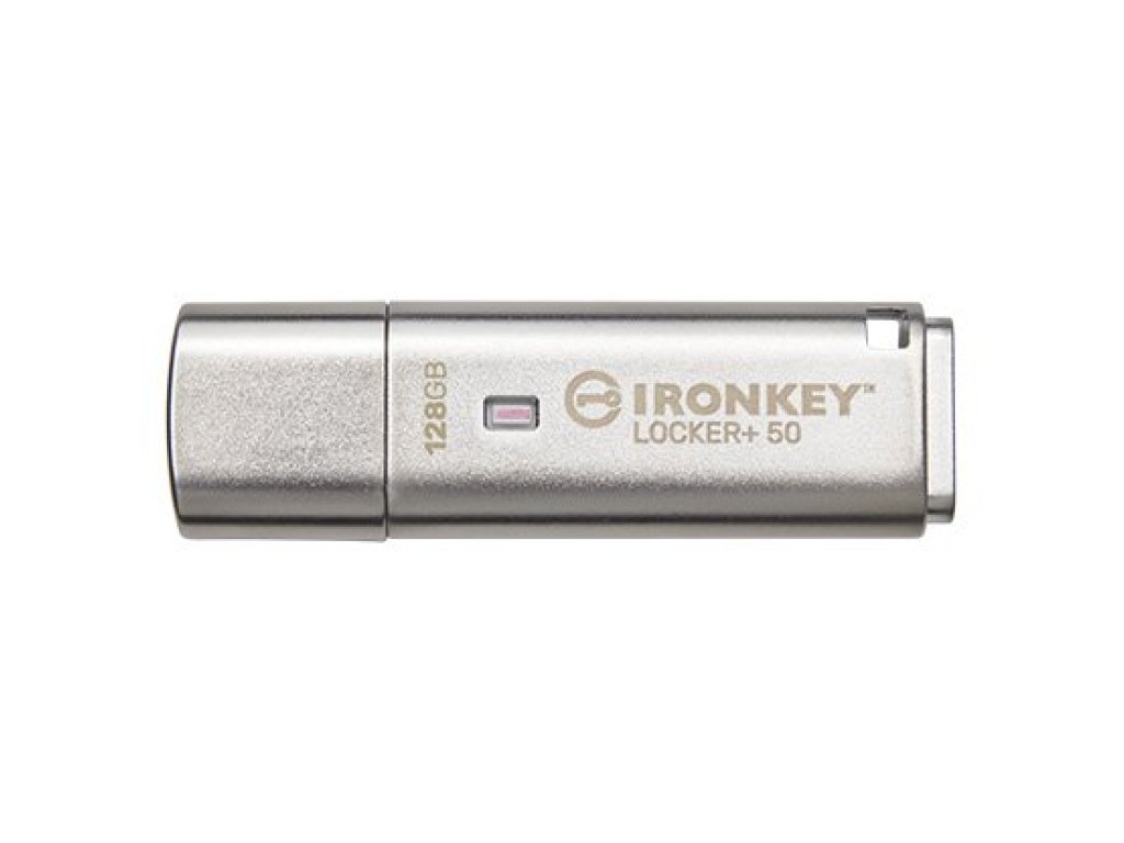 KINGSTON 128GB IronKey Locker Plus 50 AES Encrypted, USBtoCloud (IKLP50/128GB)