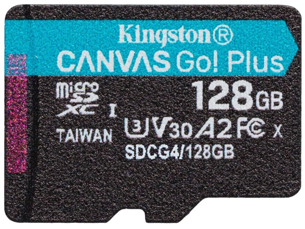 KINGSTON 128GB microSDXC Canvas Go Plus Gen4 200MB/s A2 U3 V30 Card bez adapteru (SDCG4/128GBSP)