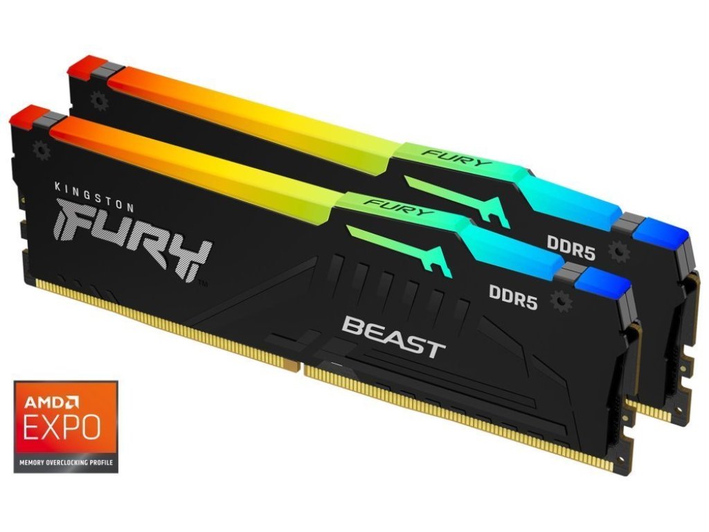 KINGSTON 16GB DDR5 5200MHz FURY Beast EXPO RGB Black (KF552C36BBEAK2-16)