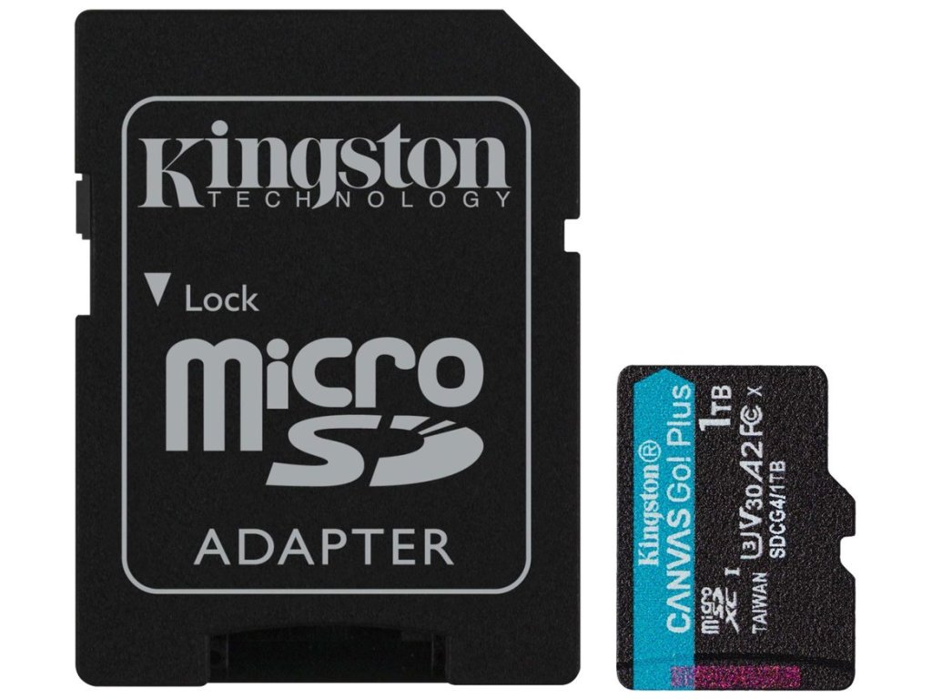 KINGSTON 1TB microSDXC Canvas Go Plus Gen4 A2 U3 V30 Card + ADP (SDCG4/1TB)