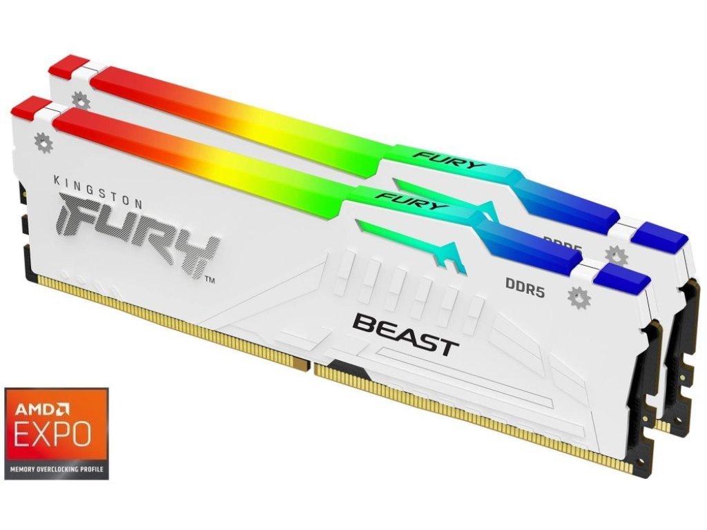 Kingston 64GB DDR5 5600MHz FURY Beast EXPO RGB/White (KF556C36BWEAK2-64)