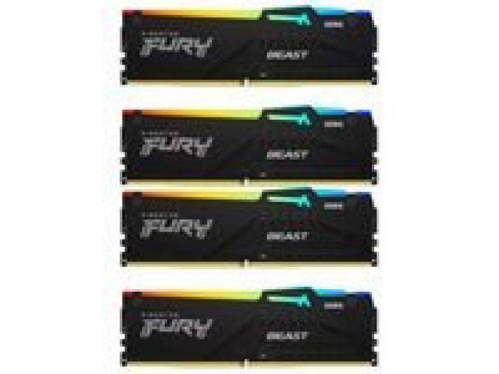 KINGSTON 64GB DDR5 6000MHz FURY Beast RGB Black (KF560C40BBAK4-64)