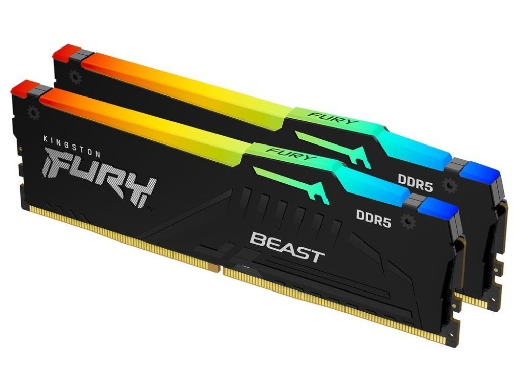 KINGSTON 64GB DDR5 6400MHz FURY Beast RGB Black (KF564C32BBAK2-64)