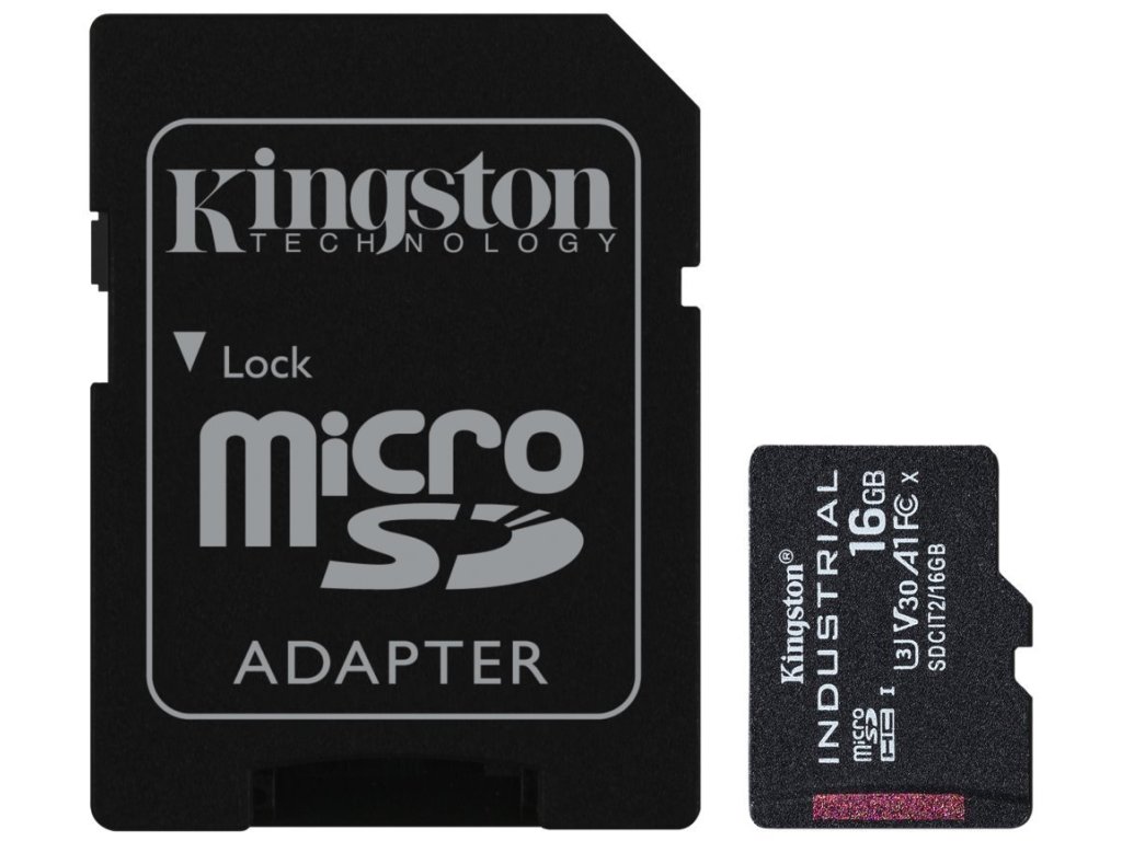 Kingston Industrial micro SDHC 16GB+ Adaptér (SDCIT2/16GB)