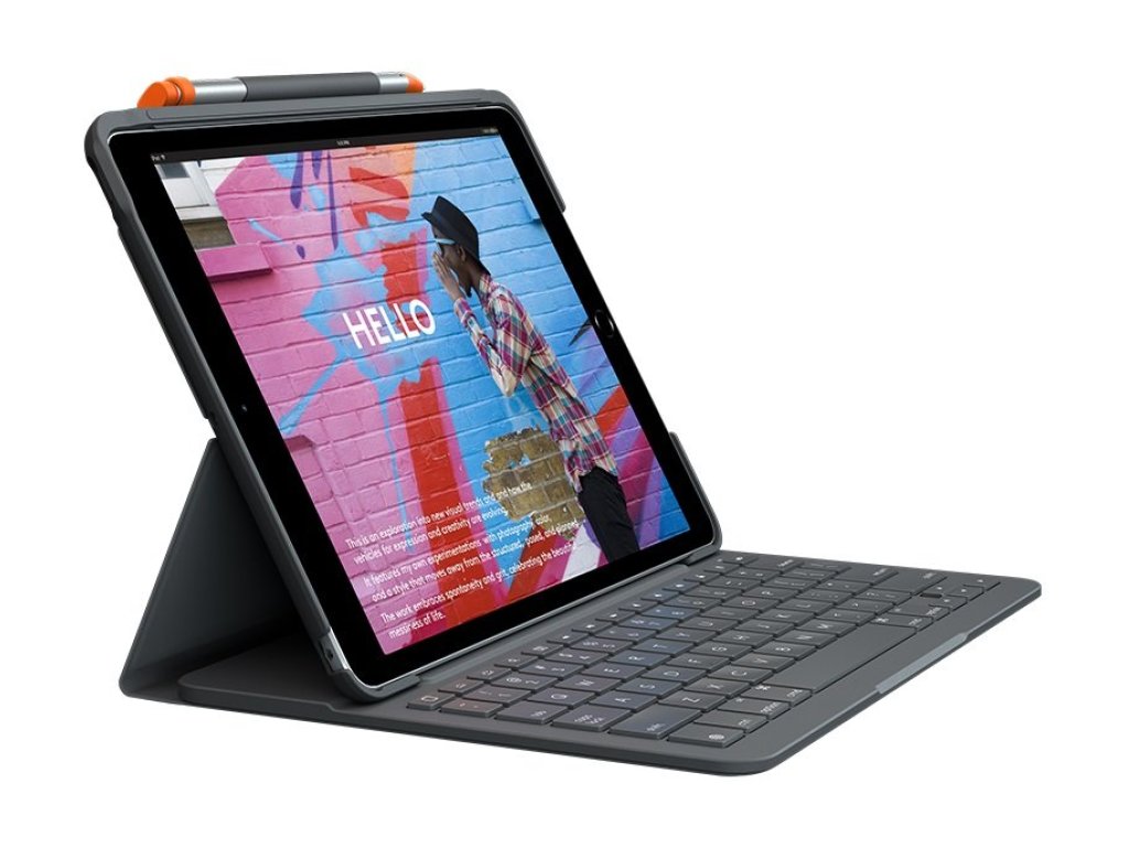 LOGITECH klávesnice Slim Folio for iPad 7th gen GRAPHITE UK (920-009480)