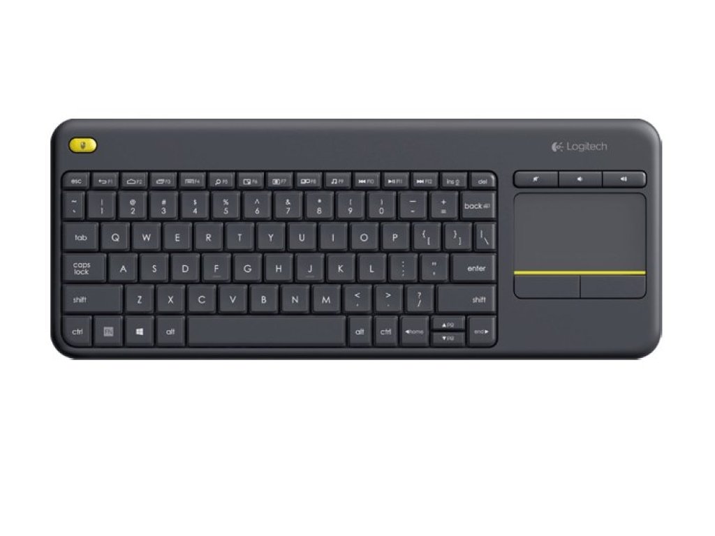 LOGITECH Wireless Touch Keyboard - bezdrátová, černá, US (920-007145)